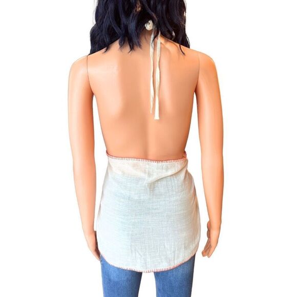 NWT BILA 77 Women’s Beige Boho Cotton Halter Top Size Large - Picture 5 of 5